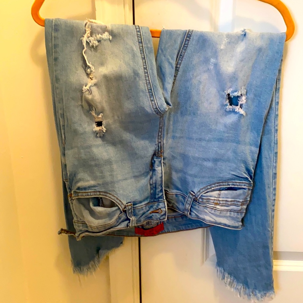 Papaya Distressed Jeans